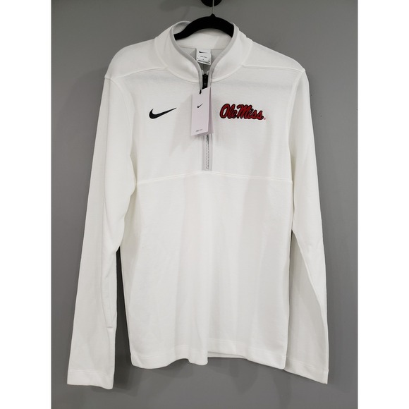 NEW MENS SMALL - Nike University of Mississippi Ole Miss Quarter-Zip Pullover